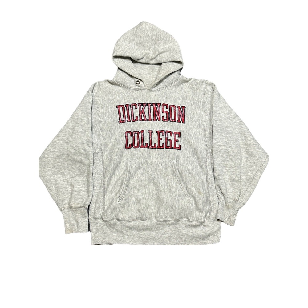 Vintage 80s Dickinson College Champion Reverse Weave USA‎ Hoodie Sweatshirt